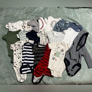 19 newborn onesies.